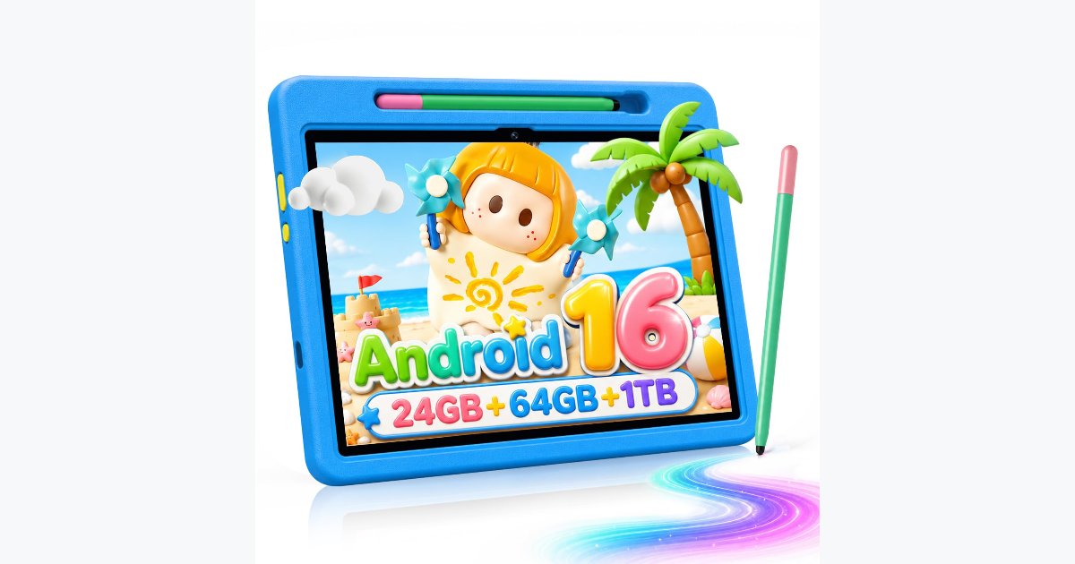 40% OFF · Android Kids Tablet with Stylus