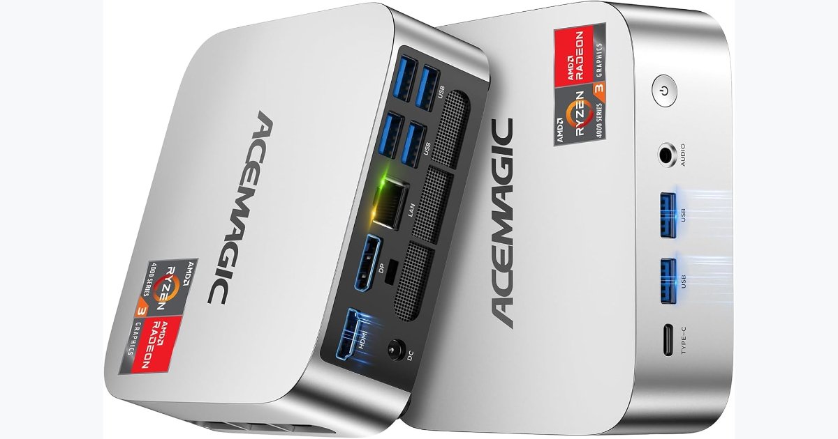 26% OFF · ACEMAGIC K1 Mini PC, Ryzen 7330U, 16GB RAM, 256GB SSD, Windows 11 Pro