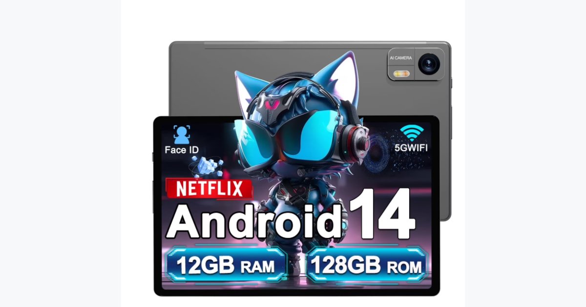47% OFF · Android 14 Tablet, 10 Inch HD IPS Display, 12GB RAM, 128GB ROM, 1TB Expand, Octa-Core, 8000mAh Battery, 5G WiFi