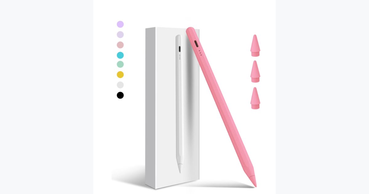 31% OFF · Antier Stylus Pen for iPad W/Palm Rejection Tilt Sensitivity,13 Mins Fully Charged, Active Touch Screen Apple Pencil Compatible W/iPad 6/7/8/9/10,iPad Pro12.9&11",iPad Air3/4/5,iPad mini5/6-PINK