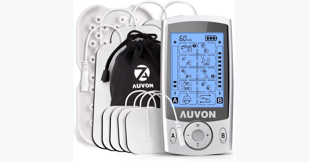 27% OFF · AUVON Dual-Channel TENS Unit with Pads