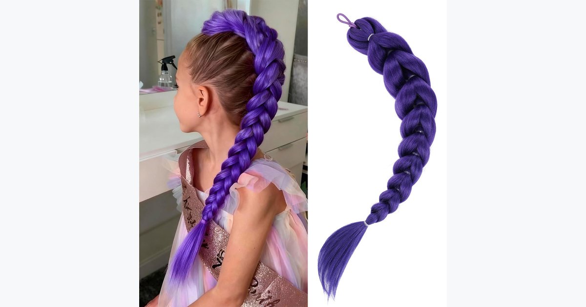 36% OFF · Getgal 24in Purple Ponytail Hair Extensions – Kids Costume