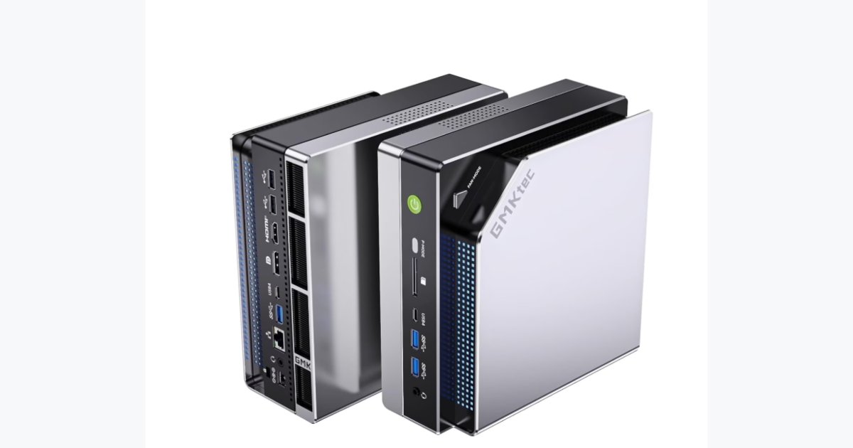 25% OFF · GMKtec AI Mini PC AMD Ryzen Al Max+ 395 (up to 5.1GHz) Mini Gaming Computers, 64GB LPDDR5X 8000MHz (8GB*8) 1TB PCIe 4.0 SSD, Quad Screen 8K Display, WiFi 7 & USB4, EVO-X2