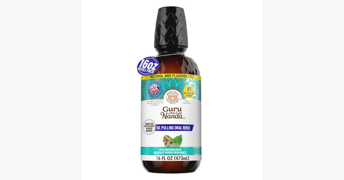 32% OFF · GuruNanda Coconut Oil Pulling Mouthwash with Vitamins, 16 oz