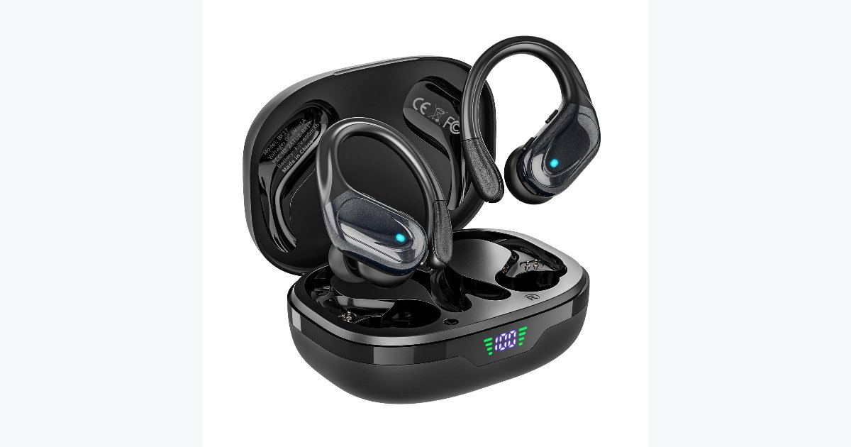 92% OFF · HAOYUYAN Wireless Earbuds with 80-Hour Playtime, LED Display, IPX7