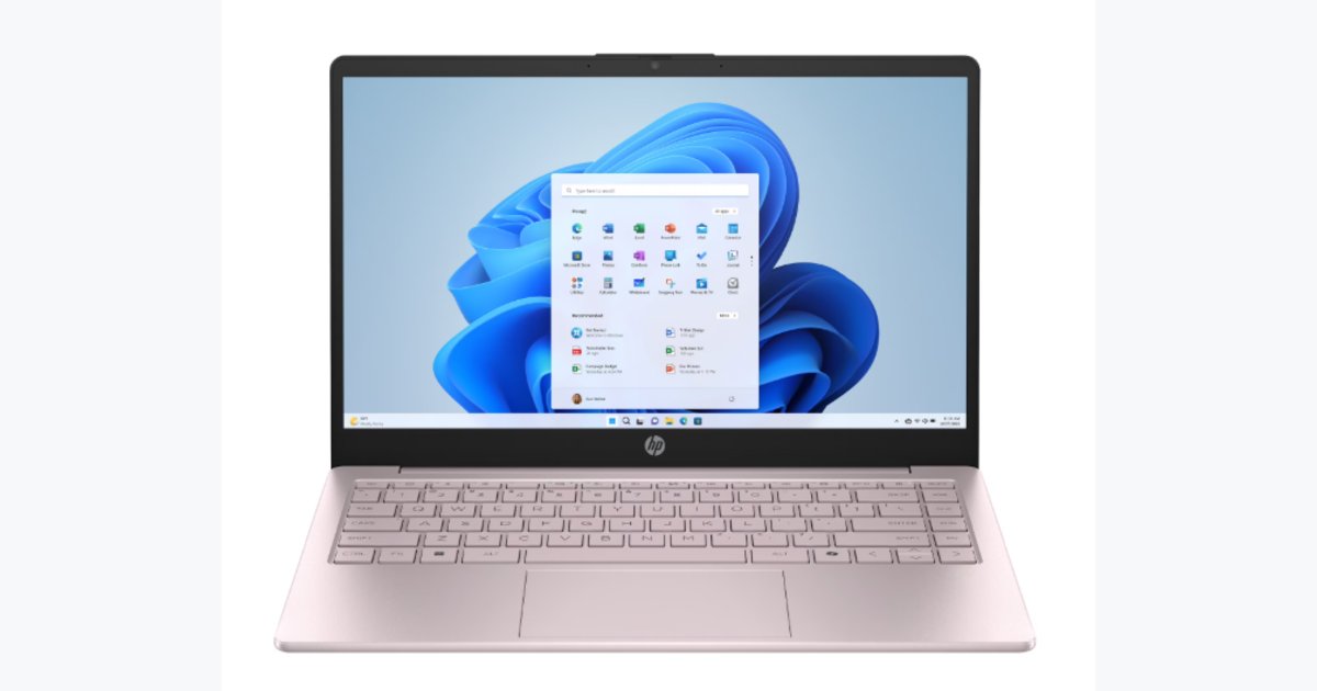 54% OFF · HP 14 inch HD Windows Laptop AMD Athlon Silver 7120U Processor 4GB 256GB SSD Tranquil Pink