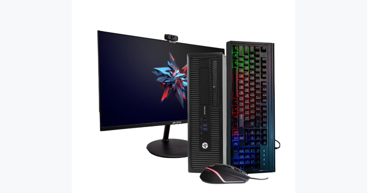 23% OFF · HP EliteDesk 800G1 Desktop Computer PC, 3.20 GHz Intel i5 Quad Core Gen 4, 8GB DDR3 RAM, 240GB Solid State Drive SSD Hard Drive, 24" LCD, Windows 10 Pro 64bit