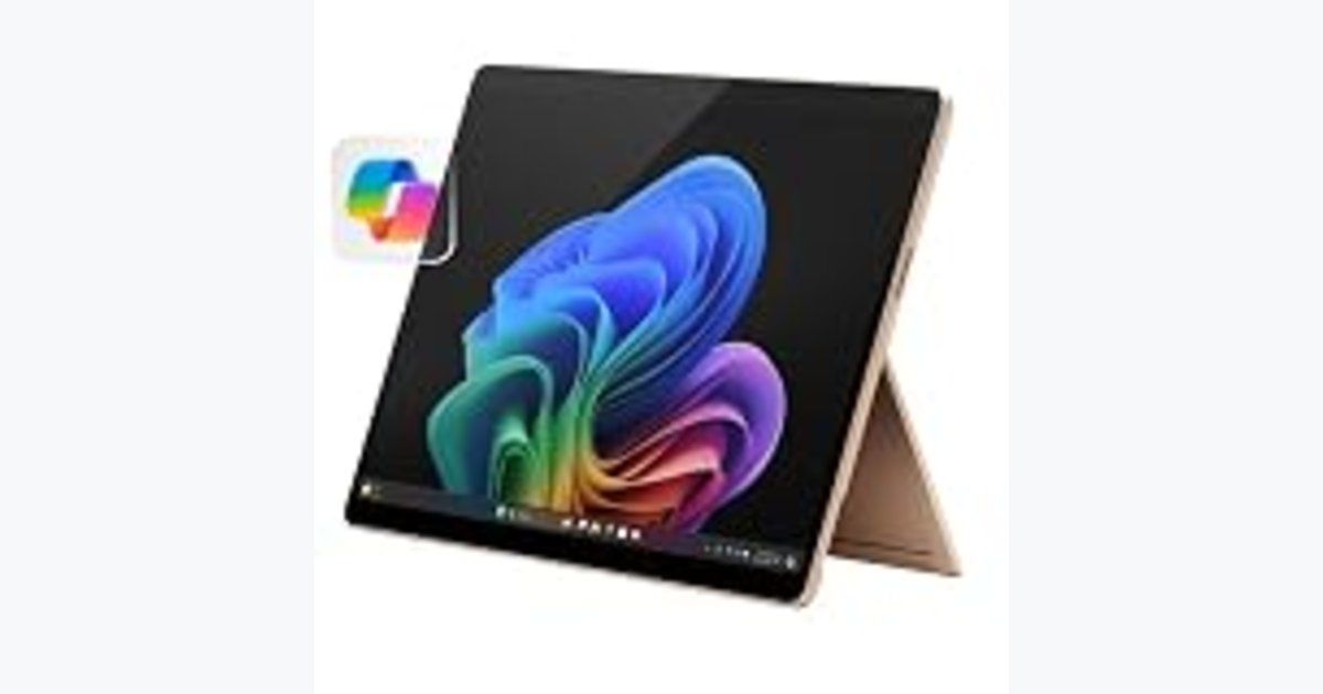 25% OFF · Microsoft Surface Pro 2-in-1 Laptop/Tablet (2024), Windows 11 Copilot+ PC, 13" Touchscreen Display, Snapdragon X Plus (10 Core), 16GB RAM, 512GB Storage, Dune