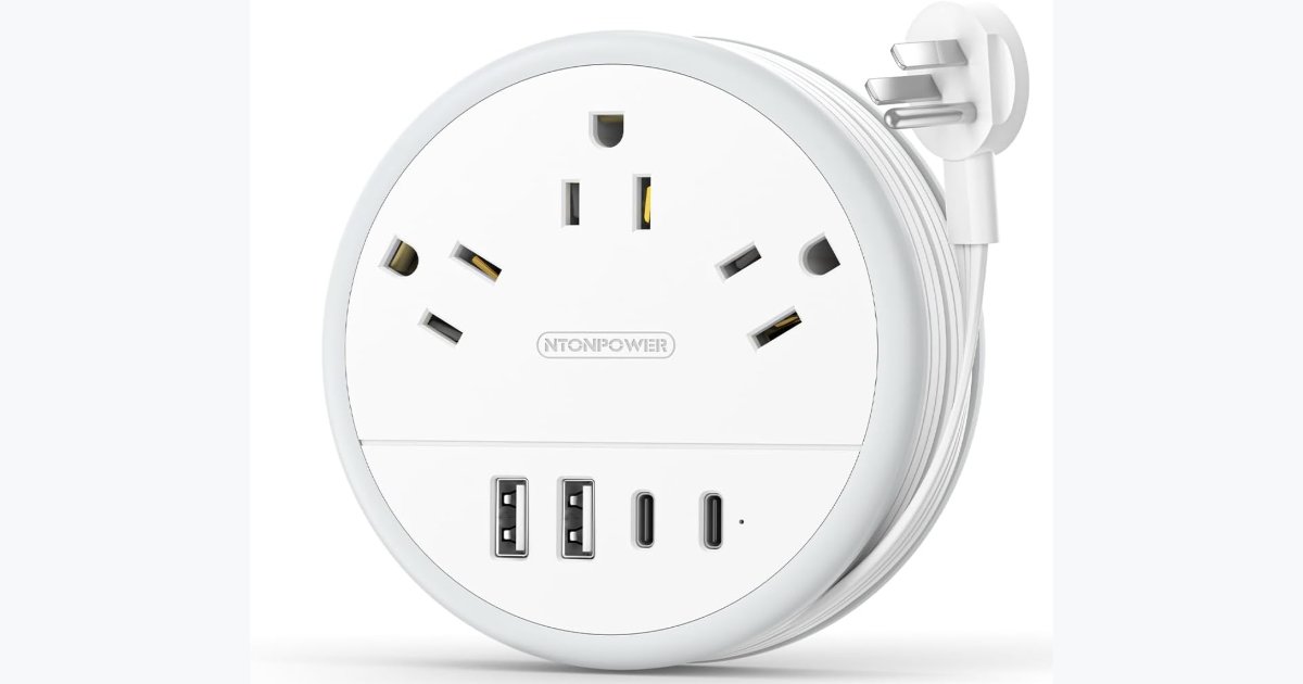 27% OFF · NTONPOWER Travel Power Strip, Travel Essentials, Cruise Essentials 2026 3 Outlets 4 USB Ports(2 USB C), 4FT Wrapped Around Extension Cord for Travel Cruise Ship Beach Vacation Essentials White