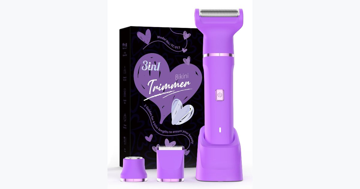 39% OFF · RISINA 3-in-1 Bikini Trimmer for Women, IPX7 Waterproof