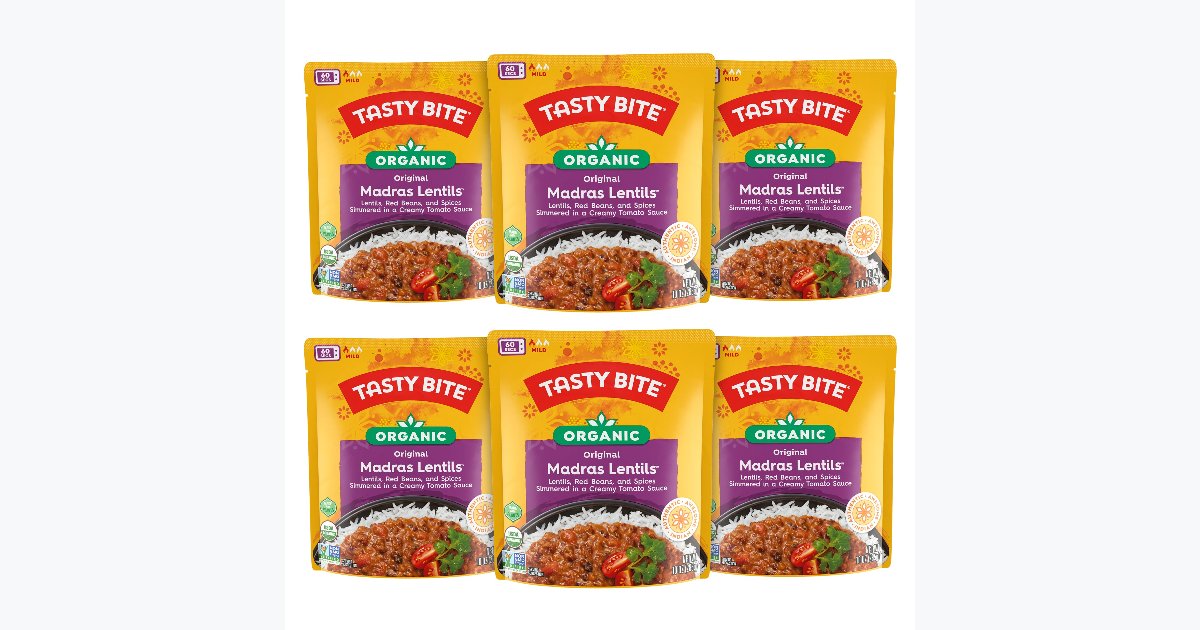29% OFF · Tasty Bite Organic Madras Lentils – 6 Pack