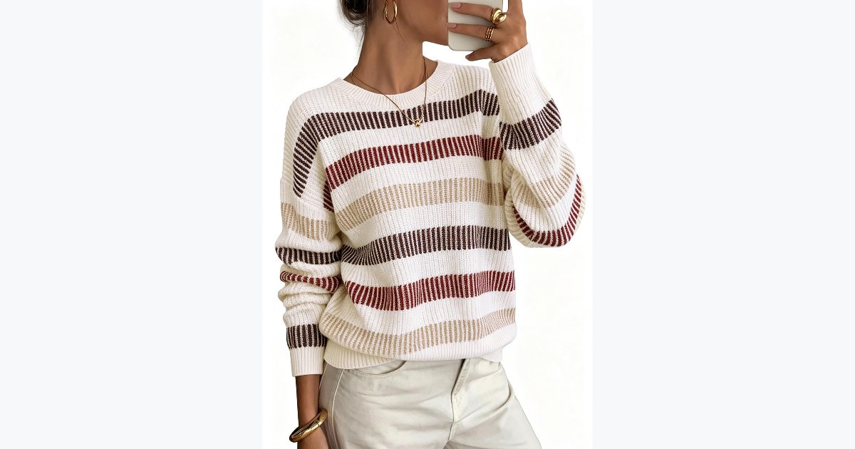 33% OFF · WIHOLL Women's Crew Neck Sweater
