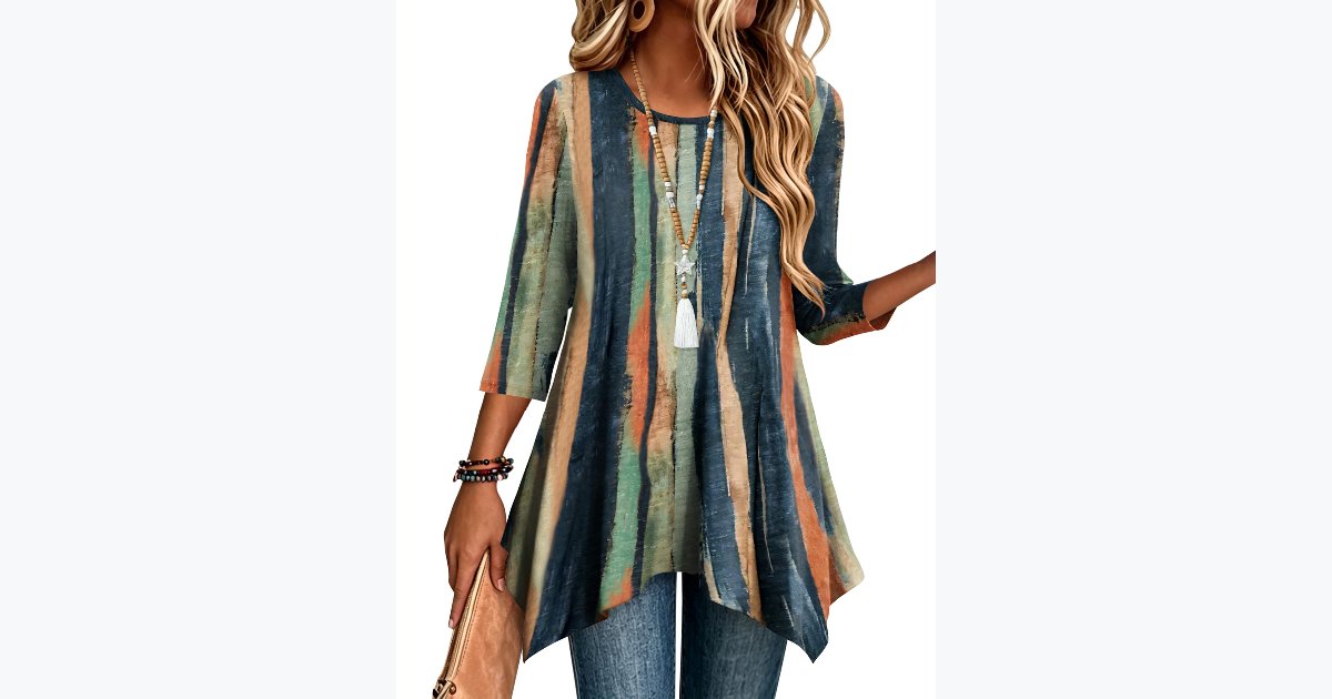 50% OFF · Zeagoo Women's 3/4 Sleeve Tunic Top – Boho Casual Plus Size